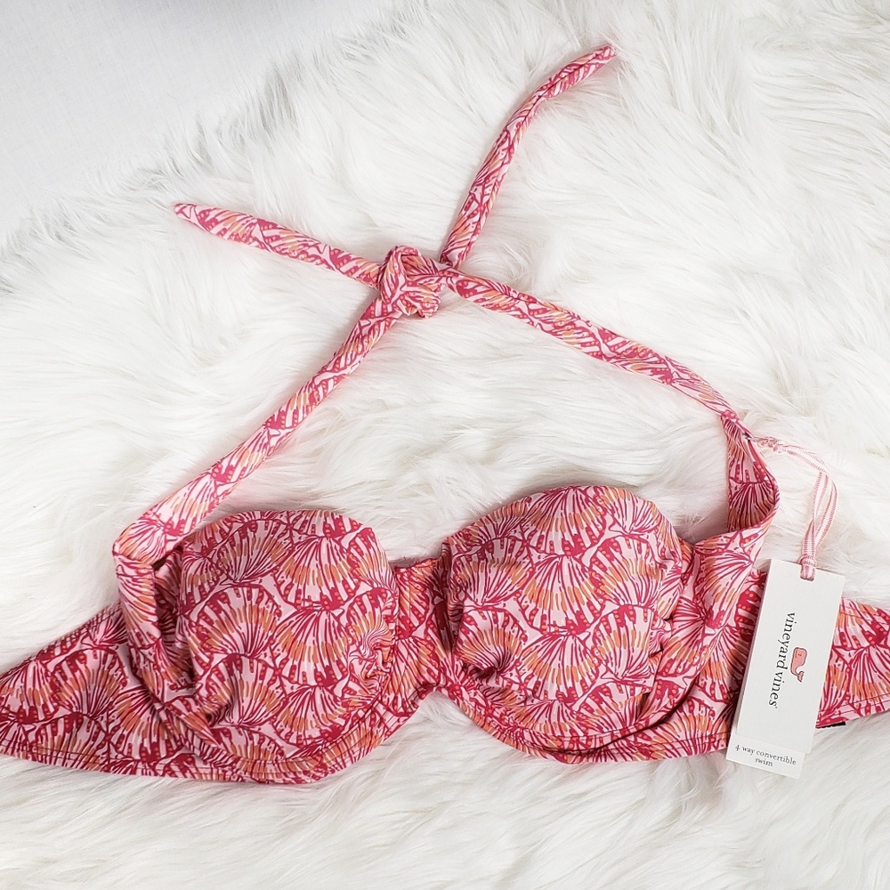 Vineyard Vines New Bikini Swim Top 4 in 1 Large